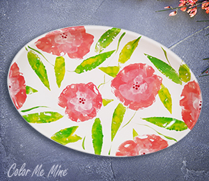 Red Deer Floral Paper Stamping