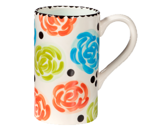 Red Deer Simple Floral Mug