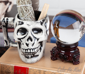 Red Deer Antiqued Skull Mug