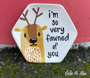 Red Deer Fawn Plate