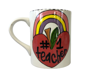 Red Deer Rainbow Apple Mug
