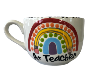 Red Deer Polka Dot Rainbow Mug