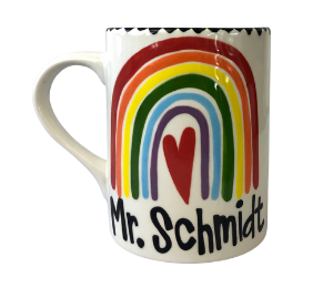 Red Deer Rainbow Heart Mug