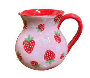 Red Deer Strawberry Pitcher