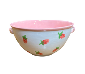 Red Deer Strawberry Print Bowl