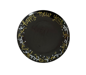 Red Deer New Year Confetti Plate