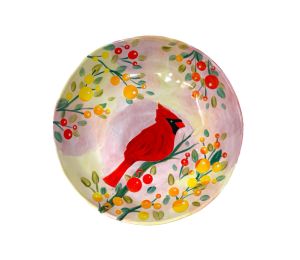 Red Deer Cardinal Plate