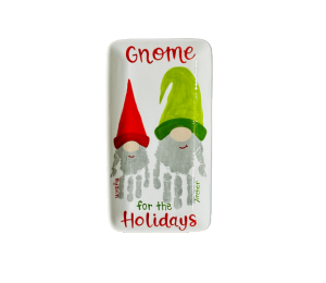 Red Deer Gnome Holiday Plate