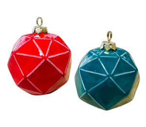 Red Deer Jewel Toned Faceted Ornament